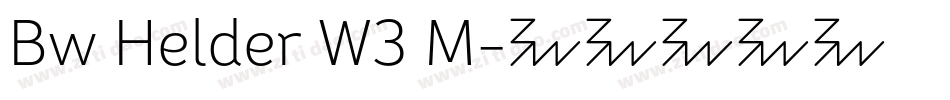 Bw Helder W3 M字体转换